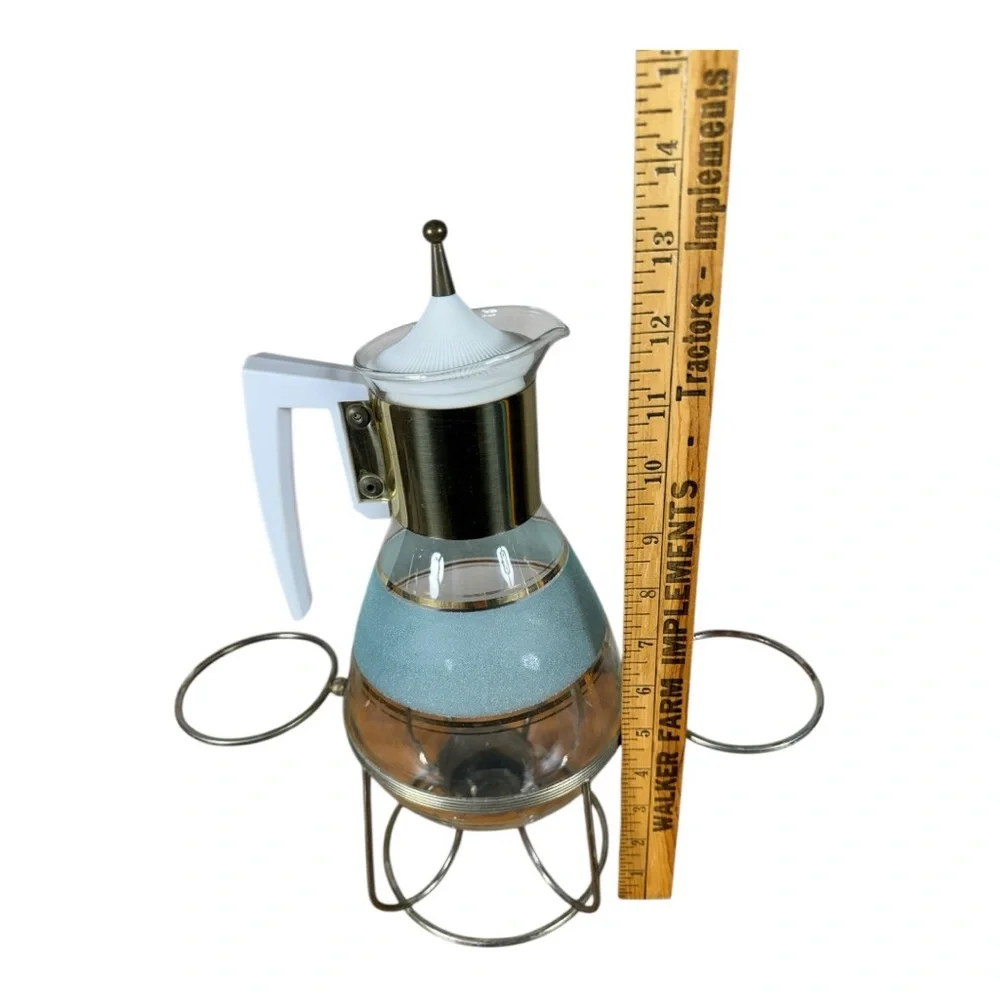 Mid-Century Coffee‎ Carafe With Warmer Holder